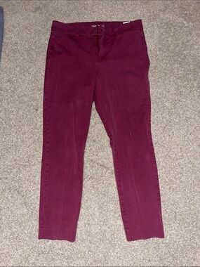 Old Navy plum high rise pixie pants